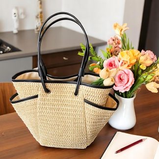 Lightweight rattan tote bag